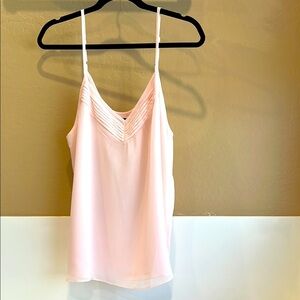 1.State Pink Pleated V-neck Cami - Large